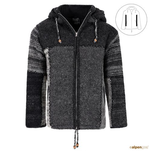 Wolljacke Modell Lennox Anthrazit Vorderseite